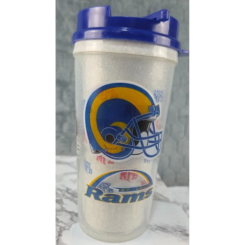Vintage 1990s - NFL St. Louis Rams - Glitter Tumbler